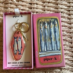 Piper K pink sardine bag charm